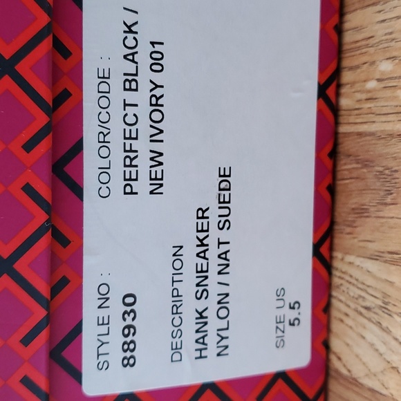 Tory Burch Hank Sneaker Nylon/ Nat Suede Perfect Black/ New Ivory 001 - Picture 6 of 10